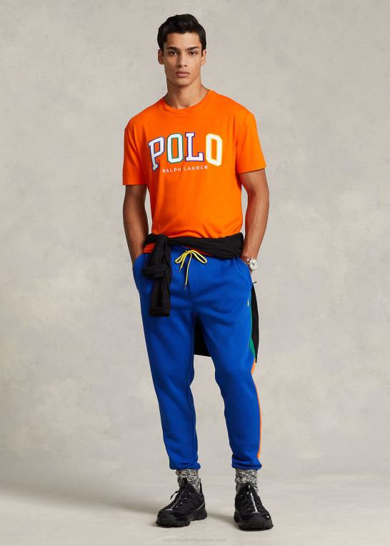 sejler orange Mænd Ralph Lauren klassisk pasform logo jersey t-shirt Z426B426