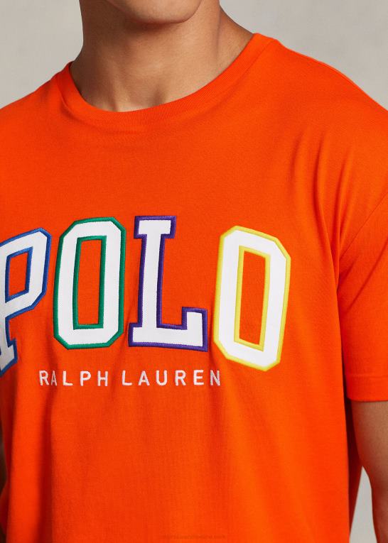 sejler orange Mænd Ralph Lauren klassisk pasform logo jersey t-shirt Z426B426