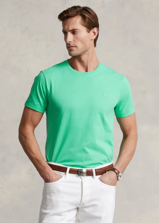 solnedgang grøn Mænd Ralph Lauren jersey t-shirt med rund hals - alle passer Z426B167