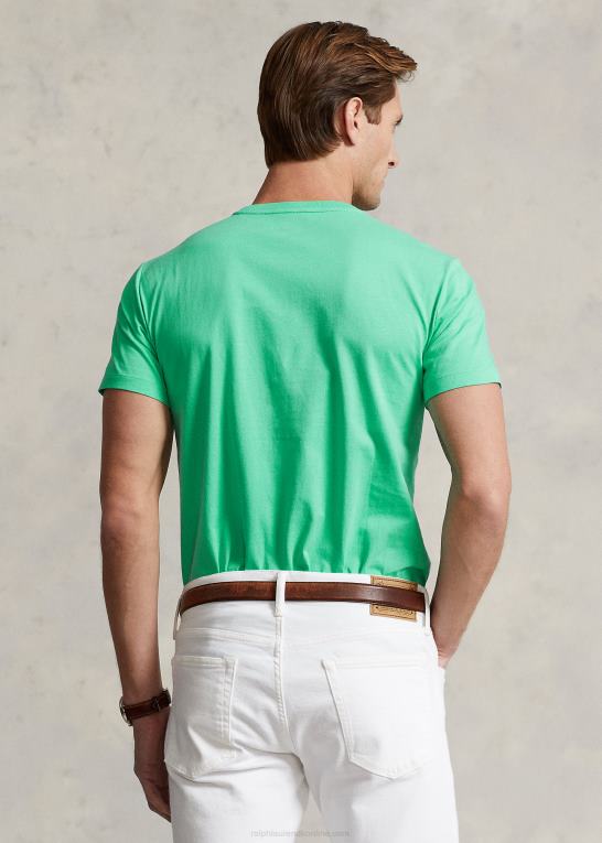 solnedgang grøn Mænd Ralph Lauren jersey t-shirt med rund hals - alle passer Z426B167