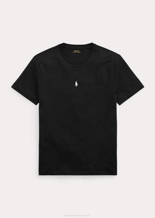 sort Mænd Ralph Lauren brugerdefineret slim fit jersey t-shirt med rund hals Z426B459