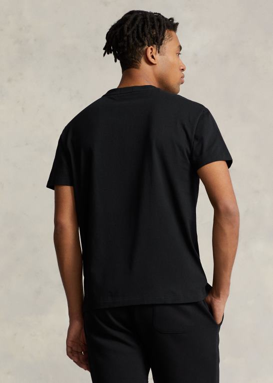 sort Mænd Ralph Lauren klassisk pasform logo jersey t-shirt Z426B501