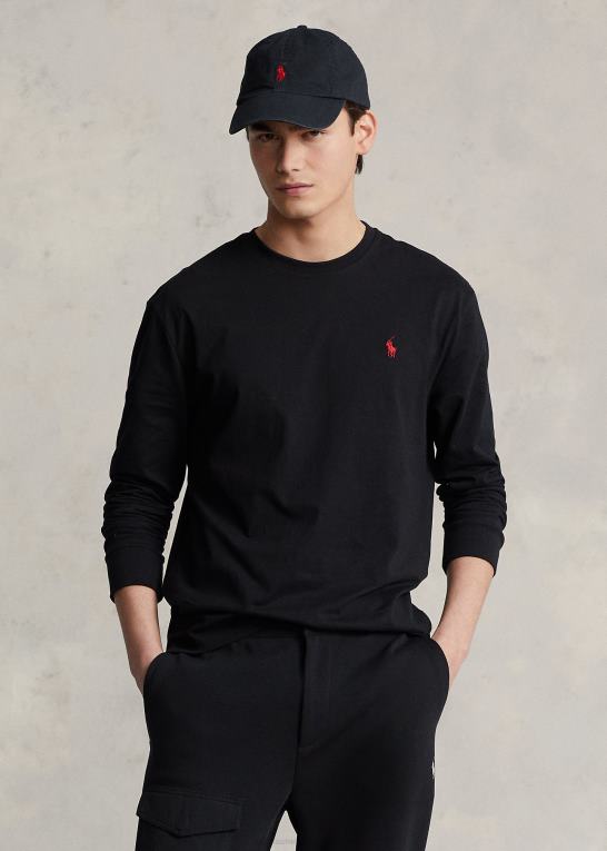 sort Mænd Ralph Lauren klassisk pasform logo jersey t-shirt Z426B865