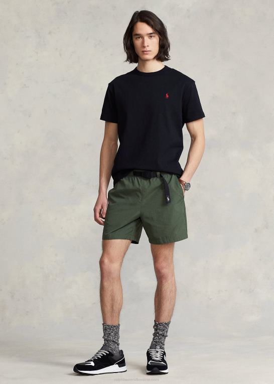 sort Mænd Ralph Lauren klassisk pasform tungvægts jersey t-shirt Z426B237