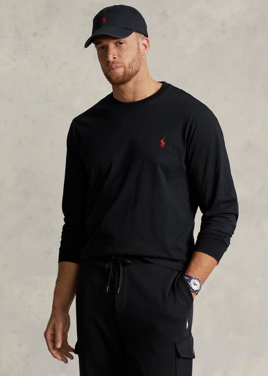 sort Mænd Ralph Lauren logo jersey t-shirt Z426B1654