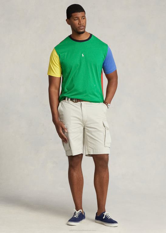 stamme multi Mænd Ralph Lauren farveblokeret jersey t-shirt Z426B1407