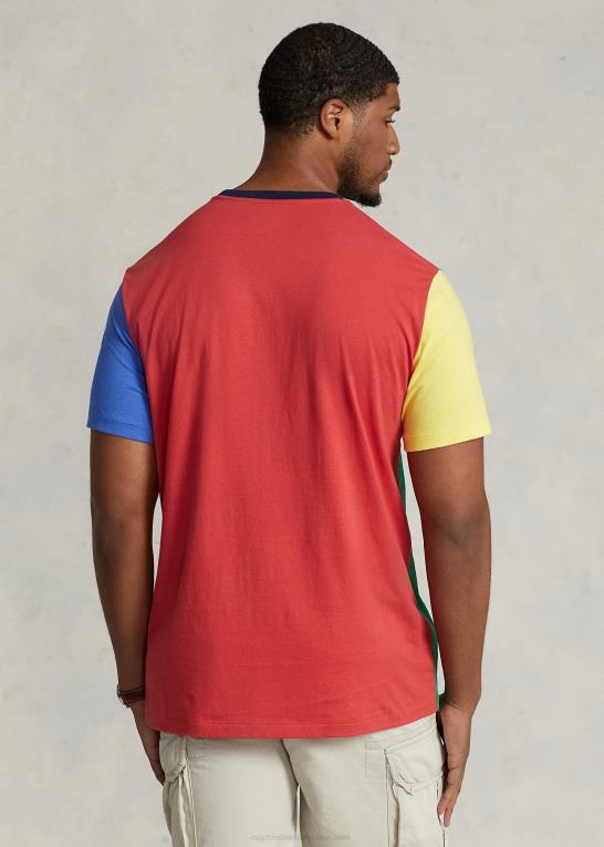 stamme multi Mænd Ralph Lauren farveblokeret jersey t-shirt Z426B1407