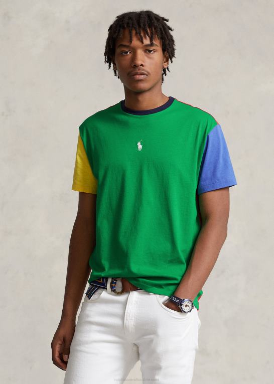 stamme multi Mænd Ralph Lauren klassisk pasform farveblokeret jersey t-shirt Z426B8378