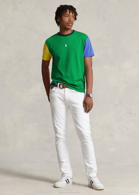 stamme multi Mænd Ralph Lauren klassisk pasform farveblokeret jersey t-shirt Z426B8378