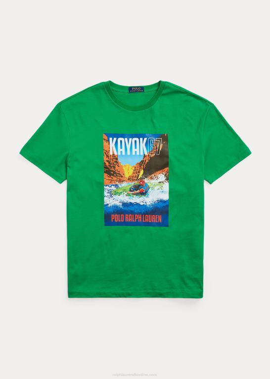 stilk Mænd Ralph Lauren klassisk pasform jersey grafisk t-shirt Z426B807