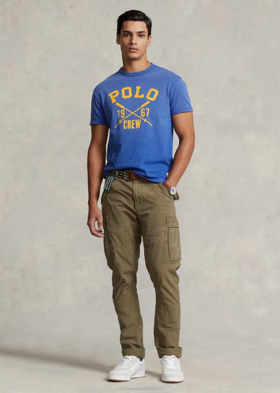 strålende safir Mænd Ralph Lauren klassisk pasform logo jersey t-shirt Z426B216