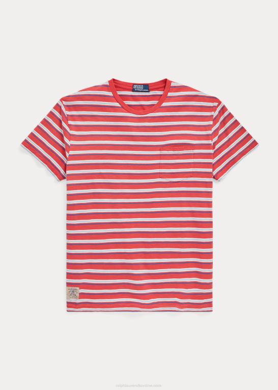 styrbord rød multi Mænd Ralph Lauren klassisk pasform stribet jersey t-shirt Z426B764
