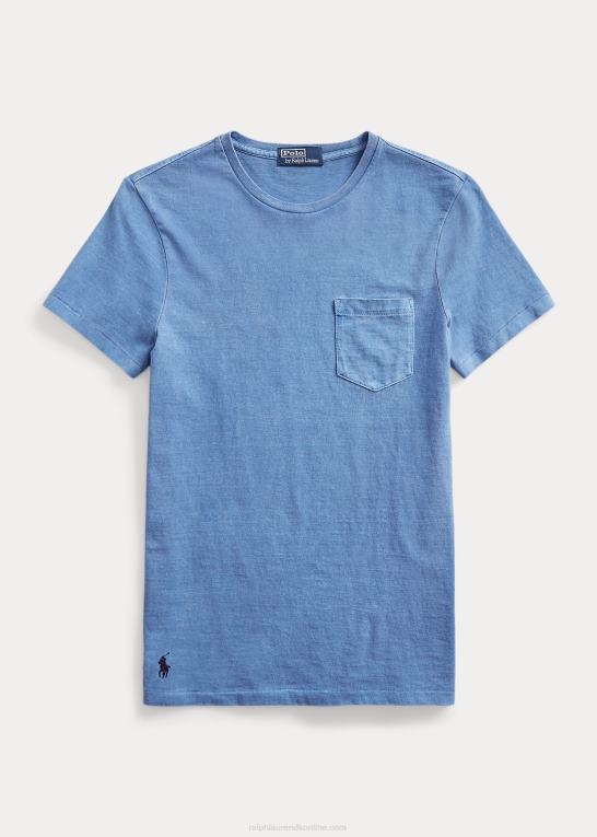 trække sig blåt tilbage Mænd Ralph Lauren brugerdefineret slim fit jersey lomme t-shirt Z426B8557