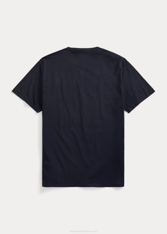 vintage navy Mænd Ralph Lauren jersey grafisk t-shirt Z426B1789