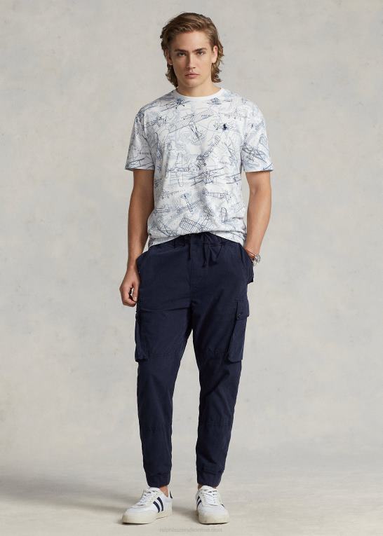 world cruiser hvid Mænd Ralph Lauren klassisk pasform flyjersey t-shirt Z426B318