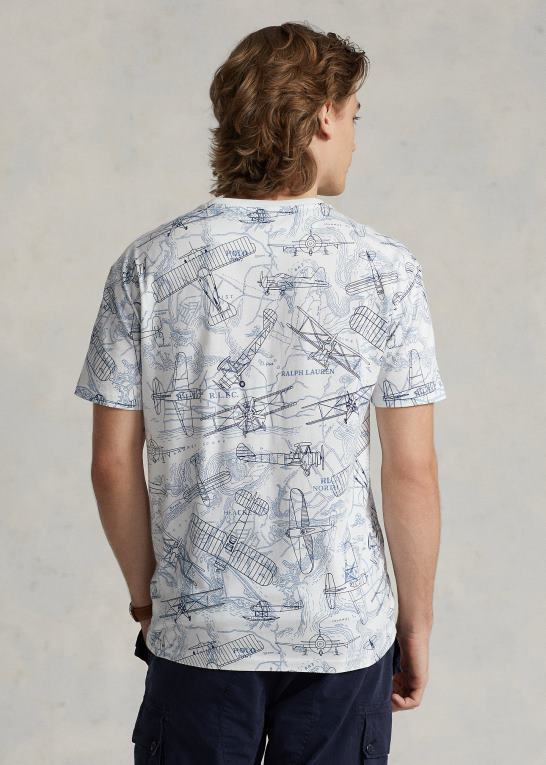 world cruiser hvid Mænd Ralph Lauren klassisk pasform flyjersey t-shirt Z426B318