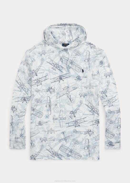 world cruiser hvid Mænd Ralph Lauren t-shirt med hætte i jersey med flytryk Z426B1919