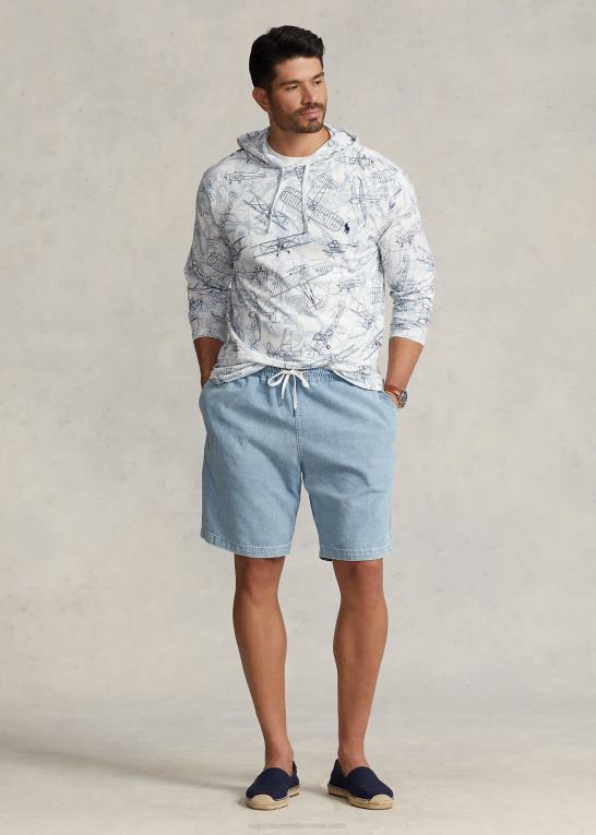 world cruiser hvid Mænd Ralph Lauren t-shirt med hætte i jersey med flytryk Z426B1919