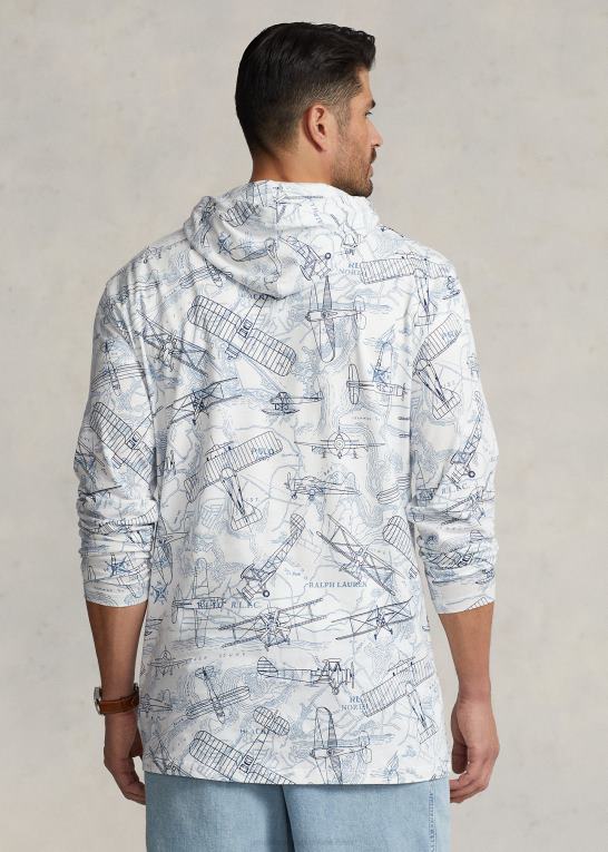 world cruiser hvid Mænd Ralph Lauren t-shirt med hætte i jersey med flytryk Z426B1919