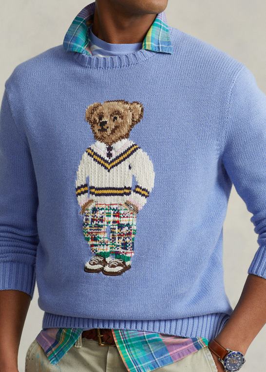 blød kongelig Mænd Ralph Lauren polobjørn bomuldstrøje Z426B835