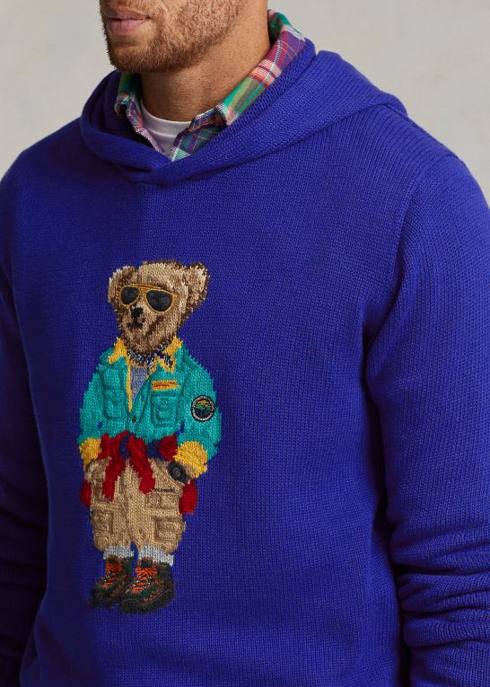 by kgl Mænd Ralph Lauren hættetrøje med polobjørn Z426B1403