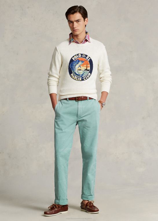 creme multi Mænd Ralph Lauren grafisk sweater i bomuld-hør Z426B8609