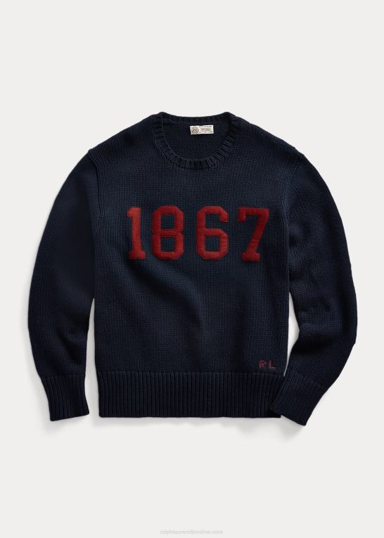 flåde Mænd Ralph Lauren morehouse-kollektionen 1867-trøje Z426B1235