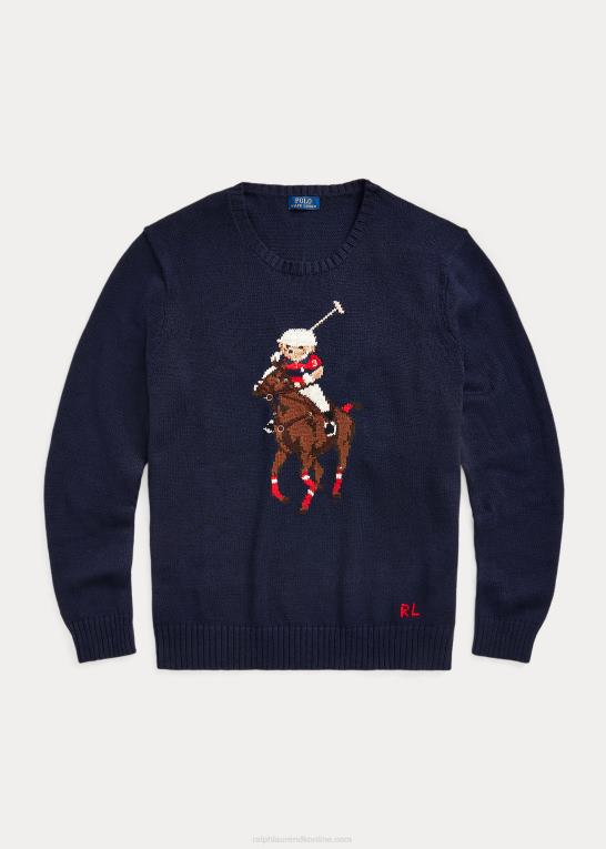flåde Mænd Ralph Lauren polobjørn & stor ponytrøje Z426B1683