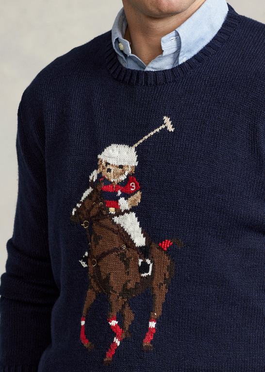 flåde Mænd Ralph Lauren polobjørn & stor ponytrøje Z426B1683