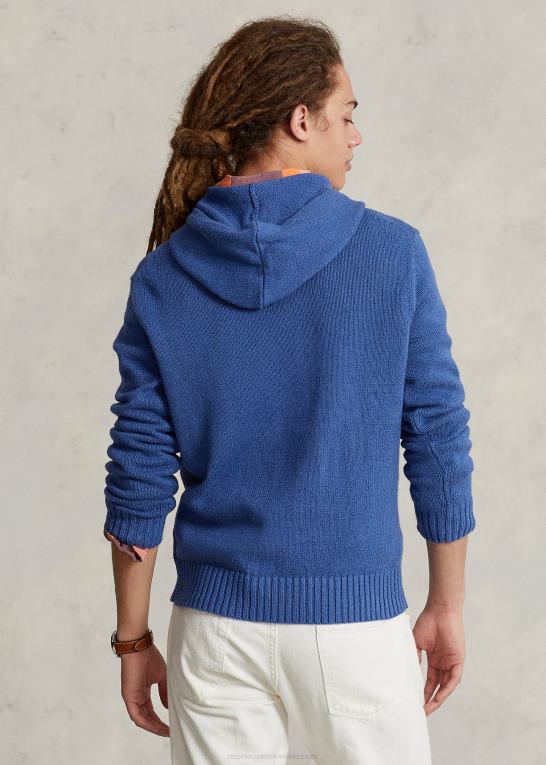 gammel kgl Mænd Ralph Lauren hættetrøje i bomuld med polobjørn Z426B1244