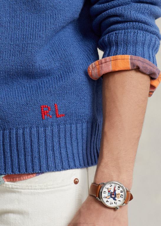 gammel kgl Mænd Ralph Lauren hættetrøje i bomuld med polobjørn Z426B1244