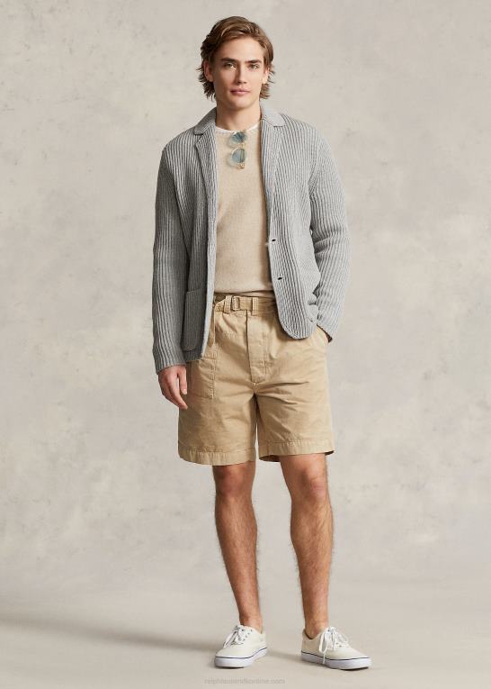 grå Mænd Ralph Lauren bomuld-cashmir blazer cardigan Z426B1236