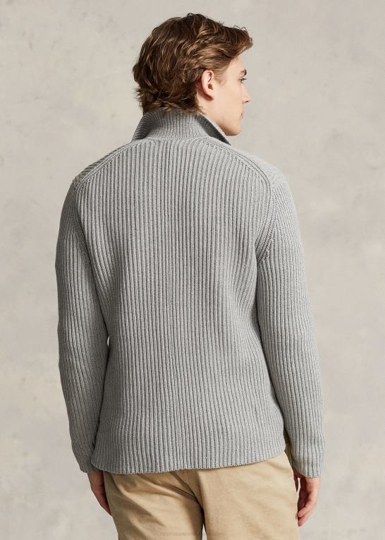 grå Mænd Ralph Lauren bomuld-cashmir blazer cardigan Z426B1236