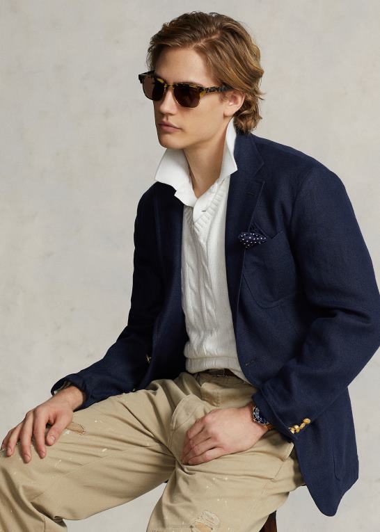 hvid Mænd Ralph Lauren kabelstrikket bomuldstrøjevest Z426B507