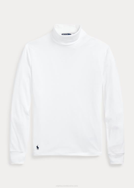 hvid Mænd Ralph Lauren ribbet rullekrave i bomuldsblanding Z426B8639