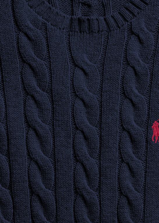 jægerflåde Mænd Ralph Lauren kabelstrikket bomuldstrøje Z426B8410