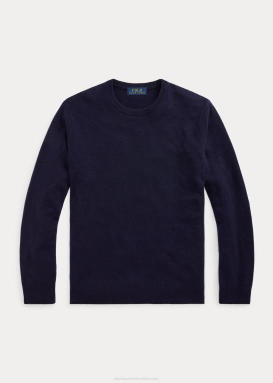 jægerflåde Mænd Ralph Lauren vaskbar kashmir sweater med rund hals Z426B598