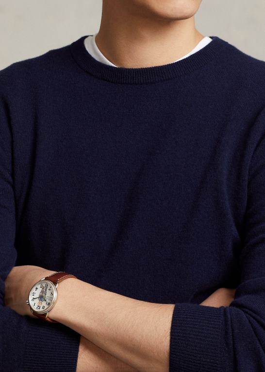 jægerflåde Mænd Ralph Lauren vaskbar kashmir sweater med rund hals Z426B598