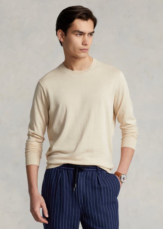 let klitlyng Mænd Ralph Lauren bomuldstrøje med rund hals Z426B1067