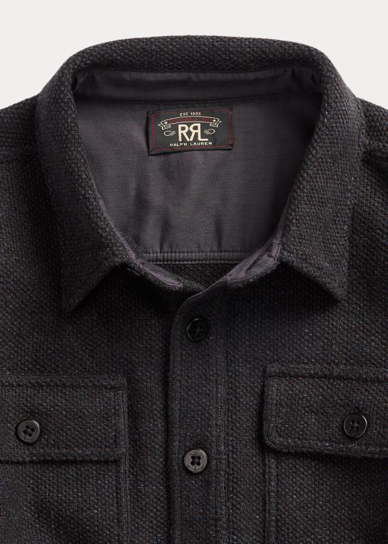 marineblå/grå lyng Mænd Ralph Lauren arbejdstrøje i bomuld Z426B1785
