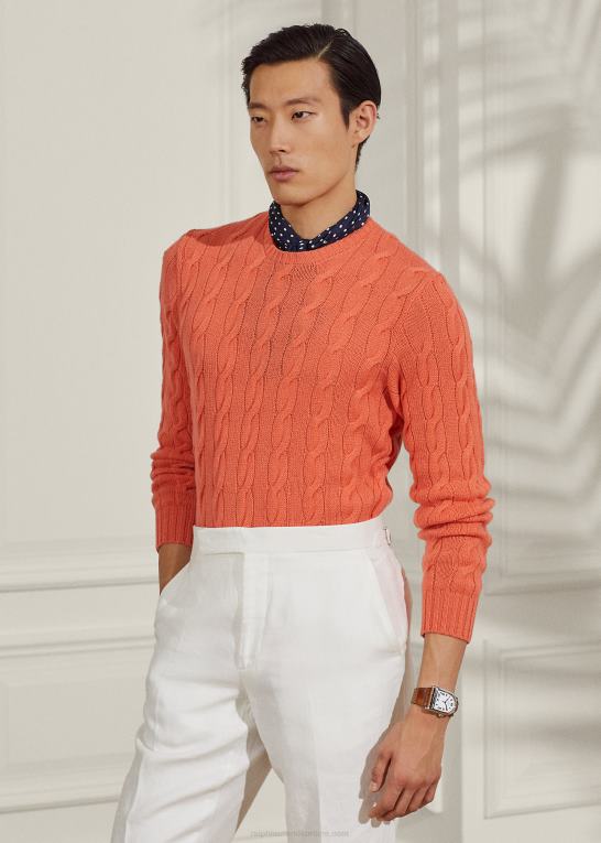 melon Mænd Ralph Lauren kabelstrikket kashmirtrøje Z426B71