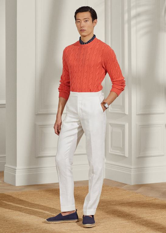 melon Mænd Ralph Lauren kabelstrikket kashmirtrøje Z426B71