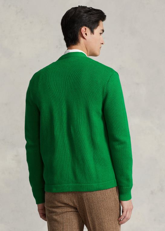 ny skov multi Mænd Ralph Lauren Letterman cardigan i bomuld Z426B8520