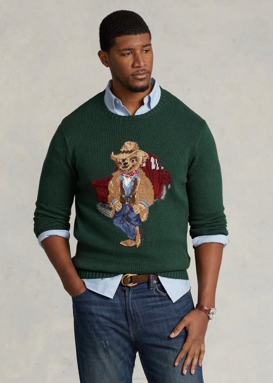 ny skovlyng Mænd Ralph Lauren polobjørn bomuldstrøje Z426B1650