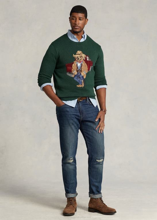 ny skovlyng Mænd Ralph Lauren polobjørn bomuldstrøje Z426B1650