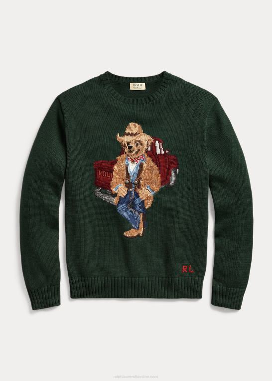 ny skovlyng Mænd Ralph Lauren polobjørn bomuldstrøje Z426B8498