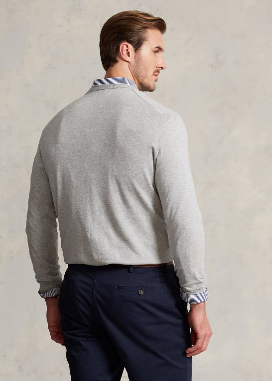 og over lyng Mænd Ralph Lauren bomuldstrøje med v-hals Z426B1316