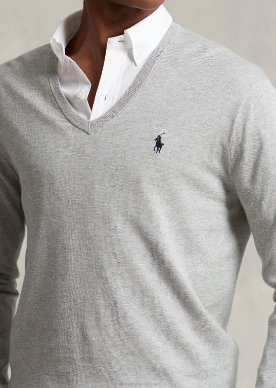 og over lyng Mænd Ralph Lauren bomuldstrøje med v-hals Z426B8565