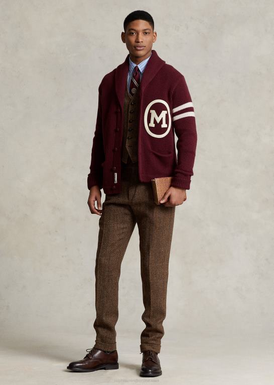 rig rubin Mænd Ralph Lauren morehouse-kollektionen sjalcardigan Z426B1279