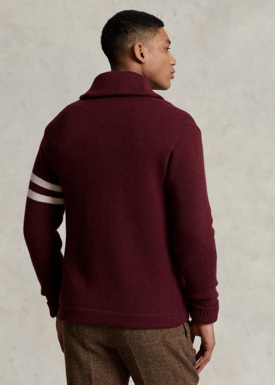rig rubin Mænd Ralph Lauren morehouse-kollektionen sjalcardigan Z426B1279